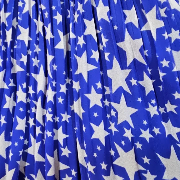 Gianni Bini Designer Cobalt Blue & White Stars Sleeveless Dress Dillard's SizeXS - Picture 4 of 7